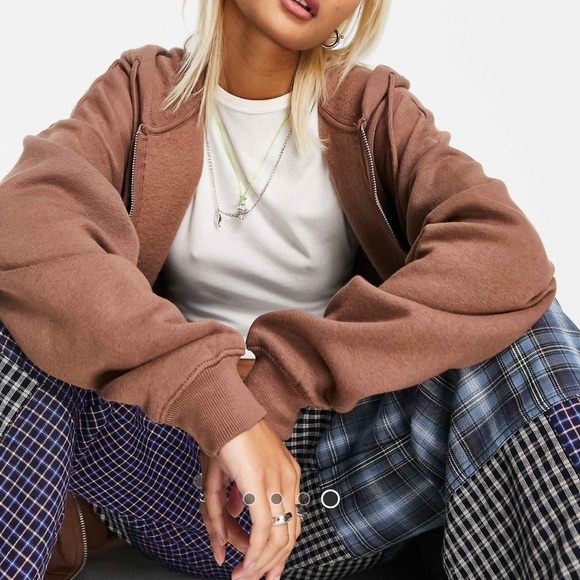 Brown Zip Up Hoodie - Picture 4 of 8